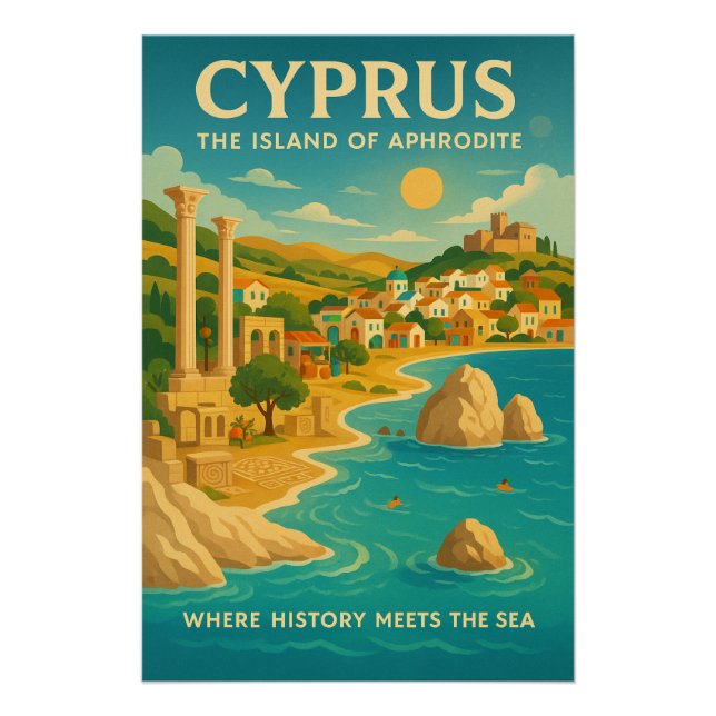 Póster CHIPRE — La Isla de Afrodita (Anverso)