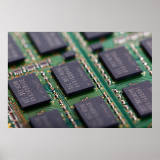 Póster Chips de memoria de equipo
