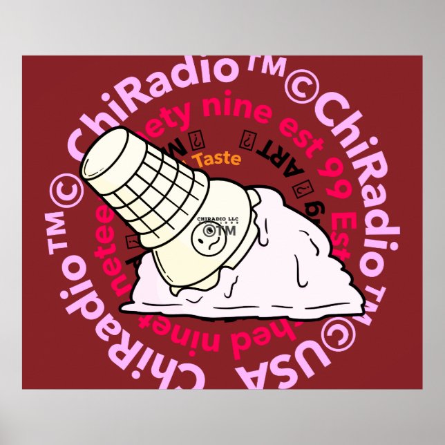 Póster ChiRadioLLC ™ IceCream (Frente)