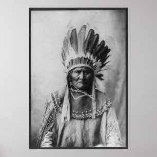Póster Chiricahua Apache Geronimo Goyathlay Goyahkla