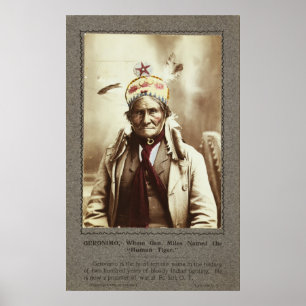 Póster Chiricahua Apache líder indio geronimo retrato
