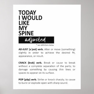 Póster Chiropractic Art, Chiropractic Poster, Chiro 