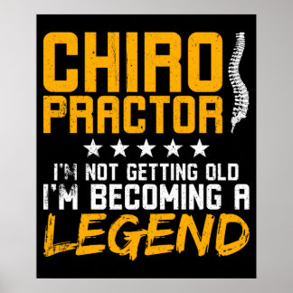Póster Chiropractic Funny Chiropractor Legend
