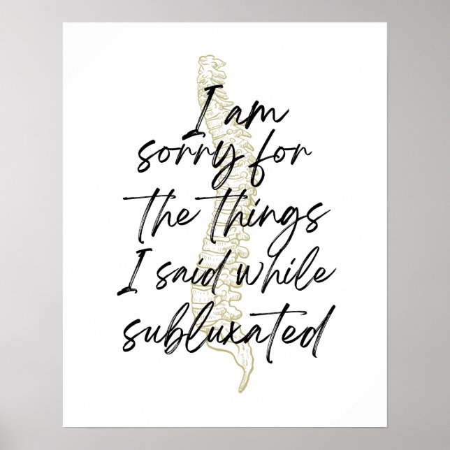 Póster Chiropractic poster, chiropractor gift, chiro  (Frente)