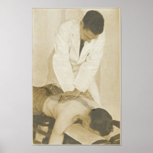 Póster Chiropractic Spinal Adjustment Vintage Print