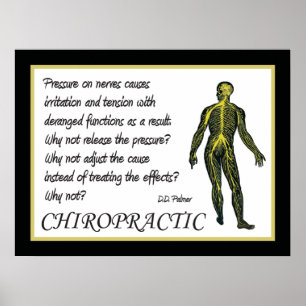 Póster Chiropractica Ajustar la causa Poster