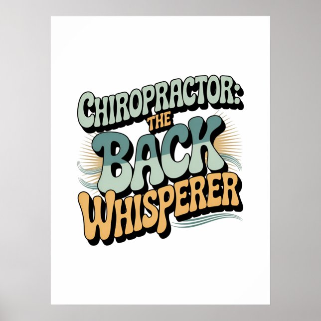 Póster Chiropractor Back Whisperer Gift Idea (Frente)