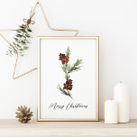 Póster Chirtsmas de cerezo de pino<br><div class="desc">Pine Tree Merry Chirtsmas Poster</div>