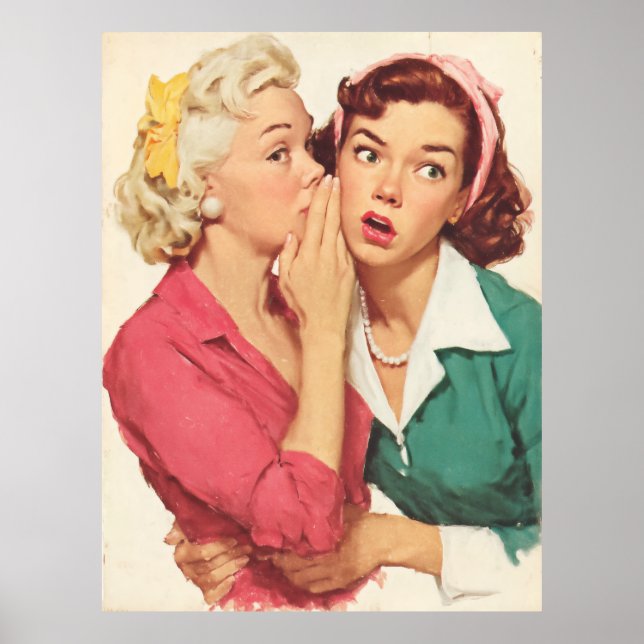 Póster Chismes Retro y Secretos de Glamour (Frente)