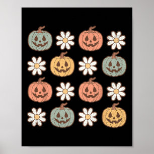 Póster Chispas Caídas Mujeres Calabaza Vintage Gráfico De