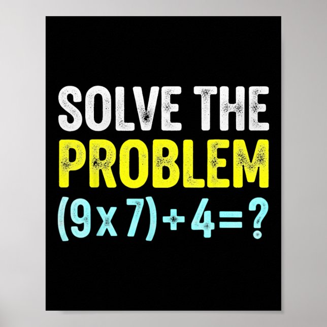 Póster Chiste 67 Meme Seis Siete Profesor de Matemáticas  (Frente)