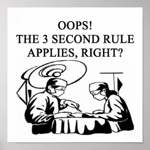 Póster chiste cirujano médico médica