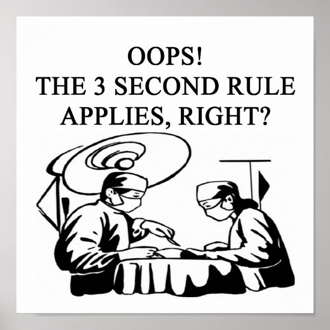 Póster chiste cirujano médico médica (Frente)