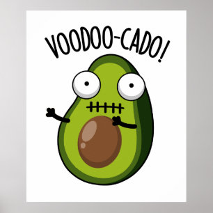 Póster Chiste de Aguacate Divertido Voodoo-cado