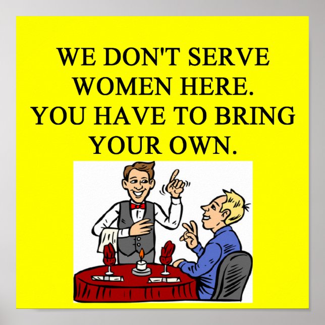 Póster chiste de barra de cerdo macho chauvinista (Frente)