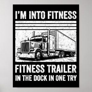 Póster Chiste de camionero divertido acondicionamiento fí