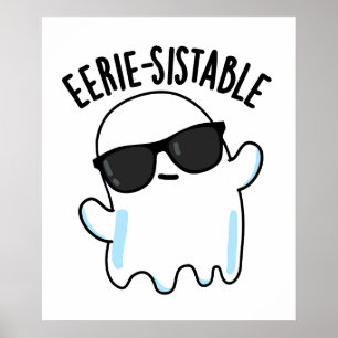 Póster Chiste de fantasma divertido y espeluznante