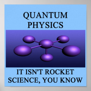 Póster chiste de la física de los mecánicos de quántum