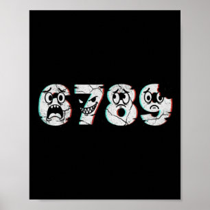 Póster Chiste de matemáticas historia real 6 7 8 9 divert