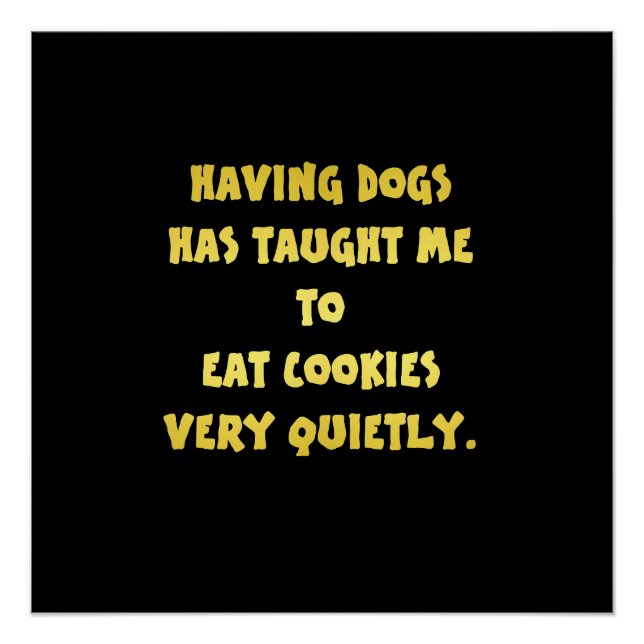 Póster Chiste de perros y cookies divertidos (Anverso)