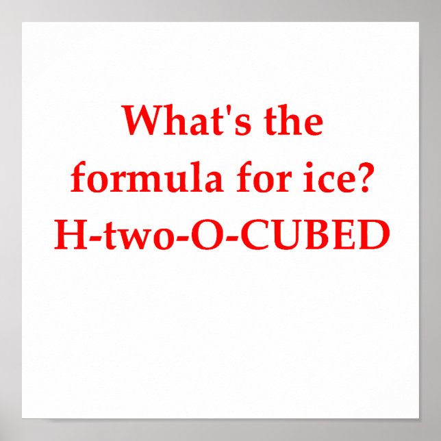 Póster chiste de química (Frente)