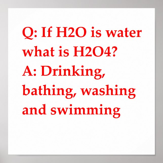 Póster chiste de química (Frente)