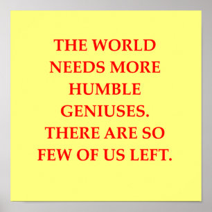 Póster chiste del genio