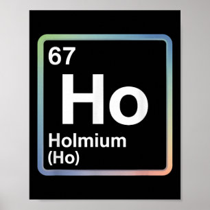Póster Chiste divertido 67 Meme Holmio Física Profesor de