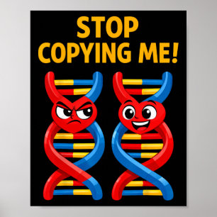 Póster Chiste divertido de ciencia biología ADN broma pro