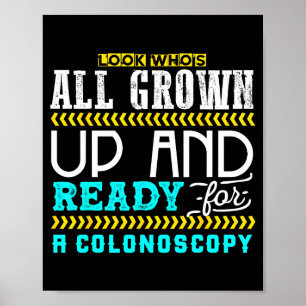 Póster Chiste Divertido de Colonoscopia Humor Médico Revi