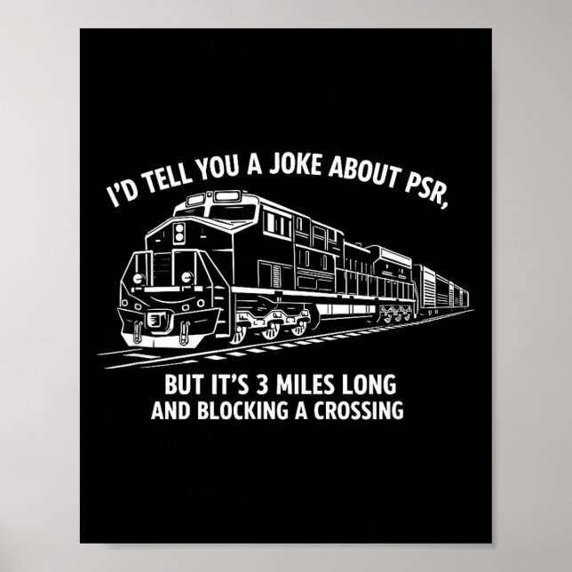 Póster Chiste divertido de ferrocarril psr precision sche (Frente)