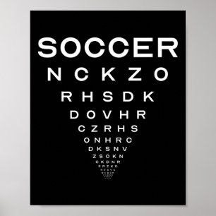 Póster Chiste divertido de fútbol para cartel de ópticos