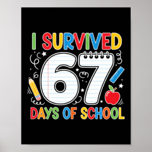 Póster Chiste divertido de la escuela Seis Siete Sobreviv