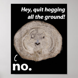 Póster Chiste divertido de marmota Día de la marmota cita