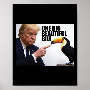 Póster Chiste divertido Donald Trump Una gran factura her