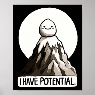 Póster Chiste Físico - Tengo Potencial Rock Mountain Stic