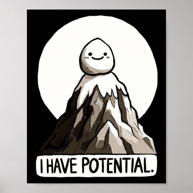 Póster Chiste Físico - Tengo Potencial Rock Mountain Stic (Frente)