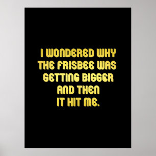 Póster Chiste Funny Frisbee