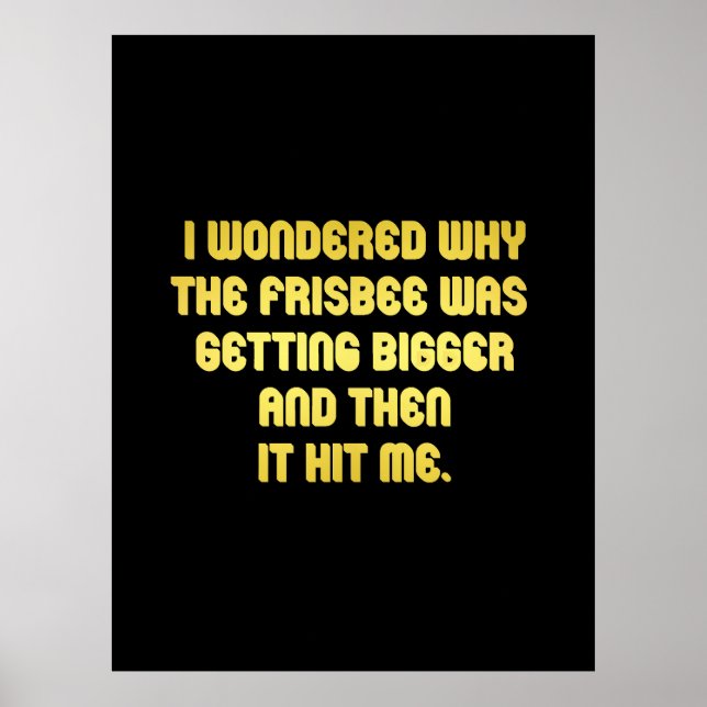 Póster Chiste Funny Frisbee (Frente)