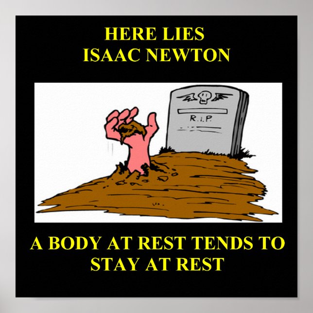 Póster chiste isaac newton (Frente)