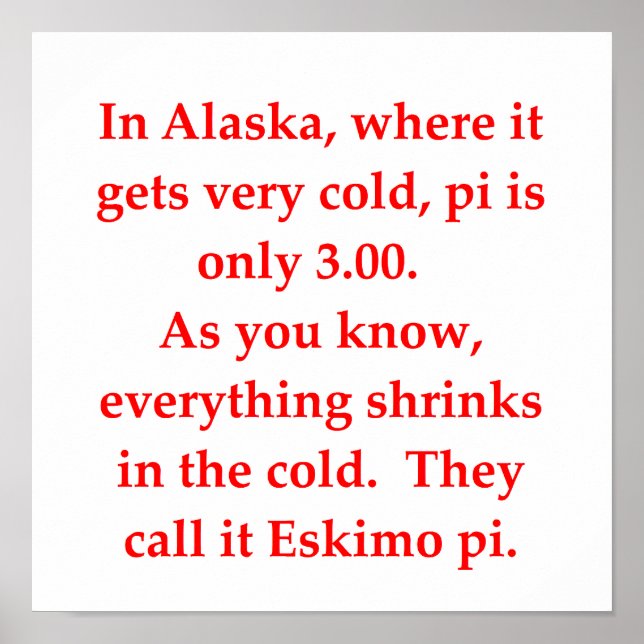 Póster chiste matemático divertido (Frente)