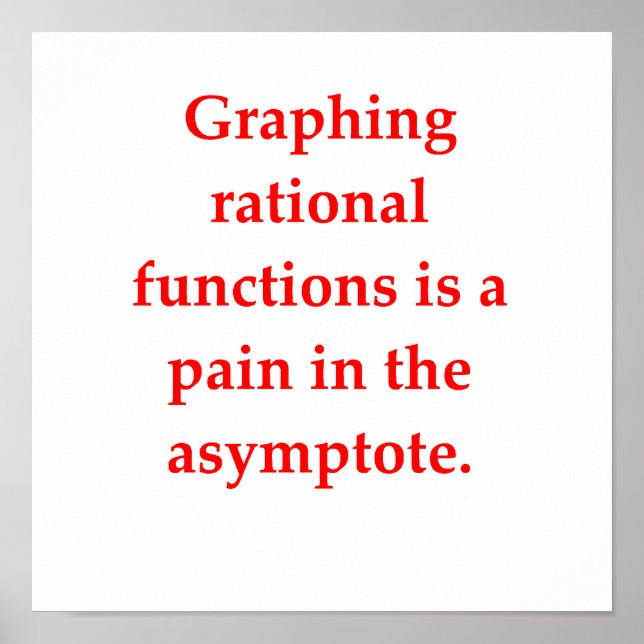 Póster chiste matemático divertido (Frente)