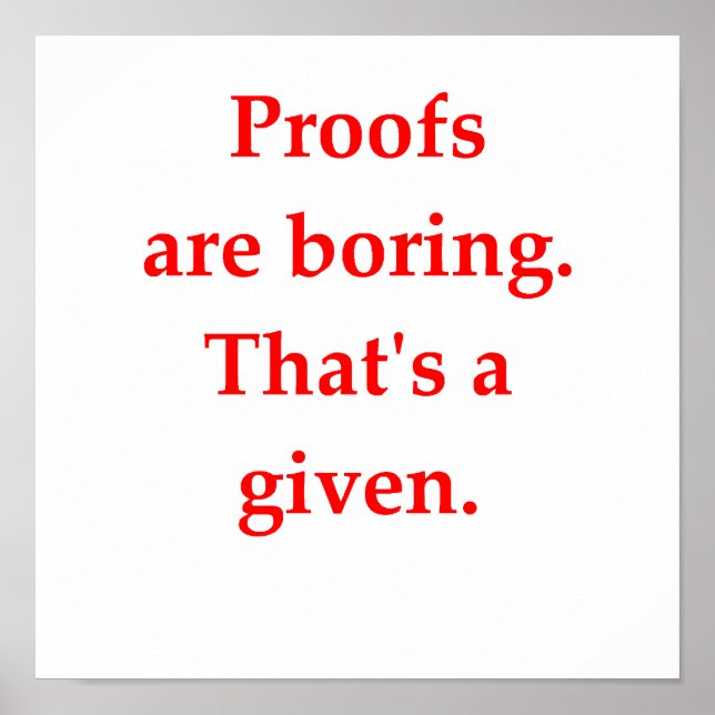 Póster chiste matemático divertido (Frente)