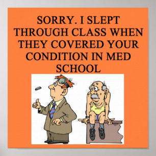 Póster chiste médica
