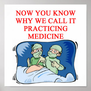 Póster chiste médica