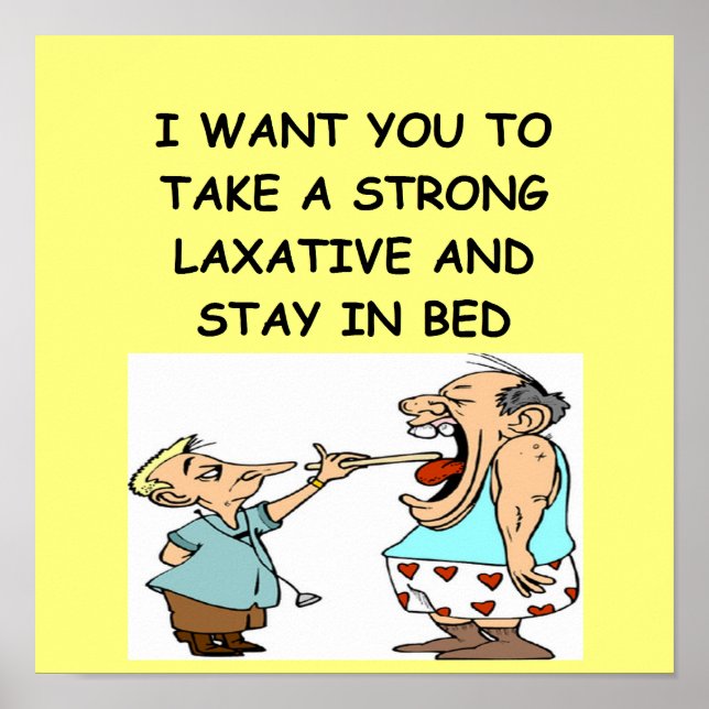 Póster chiste médica divertido (Frente)