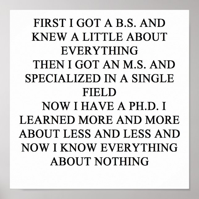 Póster Chiste PHD (Frente)