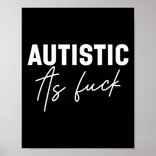 Póster Chistes divertidos de autismo (Frente)