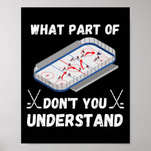 Póster Chistes Divertidos De Hockey Hippie Arrugado Qué P