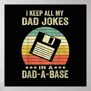 Póster Chistes divertidos de papá en dad-a-Base